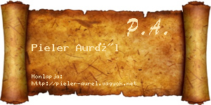 Pieler Aurél névjegykártya
